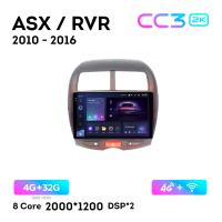 Teyes CC3 2К 10"  4/32 Гб 4G  для Mitsubishi ASX, RVR 2010 - 2016