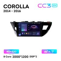 Teyes CC3 2К 10"  4/32 4G   для Toyota Corolla 2014 - 2016 LHD