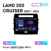 Teyes CC3 2К 10"  4/32 Гб 4G  для Toyota Land Cruiser 200 2007 - 2015