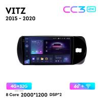 Teyes CC3 2К 9"  4/32 Гб 4G для Toyota Vitz 2015 - 2020 Тип 2