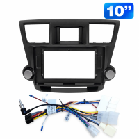 Установочный комплект Toyota Highlander 2008-2013, Kluger 2008-2014 Рамка, консоль 10" + ISO Переходник CB-7 B