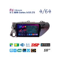 Nova Ts10  Qled 10" 4G  для Toyota Hilux 2015 - 2020  LHD