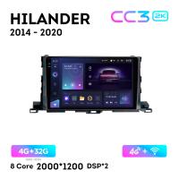 Teyes CC3 2К 10"  4/32 Гб 4G  для Toyota Highlander 2014 - 2020