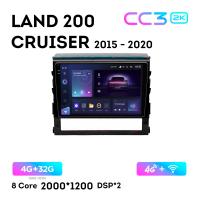 Teyes CC3 2К 9"  4/32 Гб 4G  для Toyota Land Cruiser 200 2015 - 2020