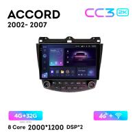 Teyes CC3 2К 10"  4/32 4G  для Honda Accord 2002 - 2007
