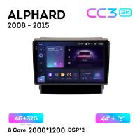 Teyes CC3 2К 10"  4/32 Гб 4G  для Toyota Alphard 2008 - 2015 Тип 2