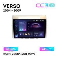 Teyes CC3 2К 9"  4/32 Гб 4G  для Toyota Verso 2004 - 2009