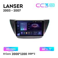 Teyes CC3 2К 9"  4/32 Гб 4G  для Mitsubishi Lancer 2003 - 2007