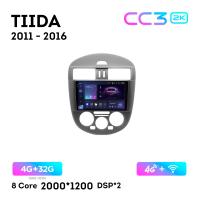Teyes CC3 2К 9"  4/32 Гб 4G  для Nissan Tiida 2011 - 2016