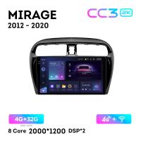 Teyes CC3 2К 9"  4/32 Гб 4G  для Mitsubishi Mirage 2012 - 2020