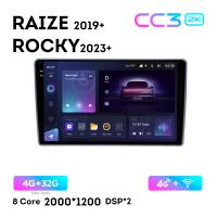 Teyes CC3 2К 10"  4/32 Гб 4G  для Toyota Raize 2019+ Daihatsu Roky 2023+