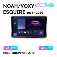 Teyes CC3 2К 10"  4/32 Гб 4G  для Toyota Noah Voxy Esquire 2014 - 2020