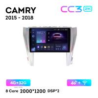 Teyes CC3 2К 10"  4/32 Гб 4G  для Toyota Camry 2015 - 2018 Тип 1