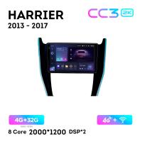 Teyes CC3 2К 10"  4/32 Гб 4G  для Toyota Harrier 2013 - 2017