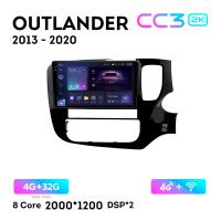 Teyes CC3 2К 9"  4/32 Гб 4G  для Mitsubishi Outlander 2013 - 2020 RHD