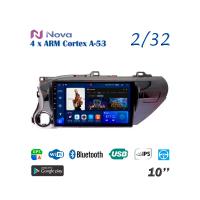 Nova A8  iPs 10"  для Toyota Hilux 2015 - 2020  LHD