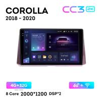 Teyes CC3 2К 10"  4/32 Гб 4G  для Toyota Corolla 2018 - 2020