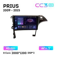 Teyes CC3 2К 10"  4/32 Гб 4G  для Toyota Prius 2009 - 2015 BLACK