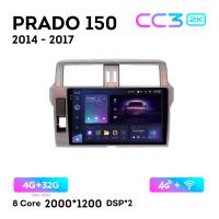 Teyes CC3 2К 10"  4/32 Гб 4G  для Toyota Prado 150  2014 - 2017