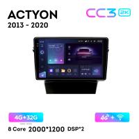 Teyes CC3 2К 9"  4/32 Гб 4G  для Ssang Yong Actyon 2013 - 2020