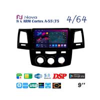 Nova Ts10  Qled  9" 4G  для Toyota Hilux 2011 - 2015 Тип 1