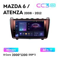Teyes CC3 2К 9"  4/32 Гб 4G  для Mazda 6 Atenza 2008 - 2012