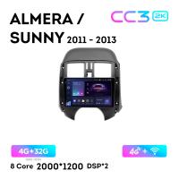 Teyes CC3 2К 9"  4/32 Гб 4G  для Nissan Almera Sunny 2011 - 2013