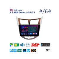 Nova Ts10  Qled 9" 4G  для Hyundai Solaris 2010 - 2016 Тип 1