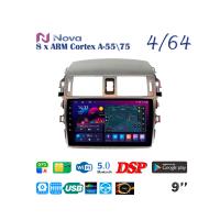Nova Ts10  Qled  9" 4G  для Toyota Corolla 2006 - 2013 LHD