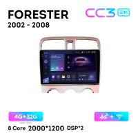 Teyes CC3 2К 9"  4/32 Гб 4G  для Subaru Forester 2002 - 2008