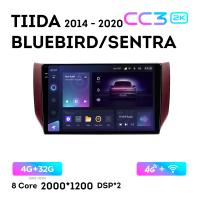 Teyes CC3 2К 10"  4/32 Гб 4G  для Nissan Bluebird Sentra Tiida 2014 - 2020