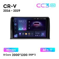 Teyes CC3 2К 10"  4/32 4G  для Honda CR-V 2016 - 2019