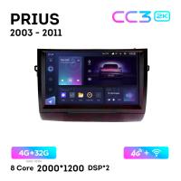 Teyes CC3 2К 9"  4/32 Гб 4G  для Toyota Prius 2003 - 2011