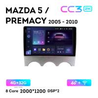 Teyes CC3 2К 9"  4/32 Гб 4G  для Mazda 5 Premacy 2005 - 2010