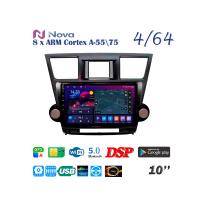 Nova Ts10  Qled 10" 4G  для Toyota Highlander 2007 - 2013