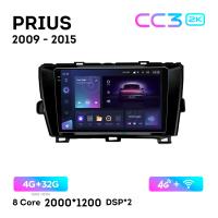 Teyes CC3 2К 9"  4/32 Гб 4G  для Toyota Prius 2009 - 2015 BLACK