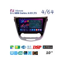 Nova Ts10  Qled 10" 4G  для Nissan X-Trail Qashkai 2014 - 2020  Тип 1