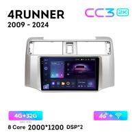 Teyes CC3 2К 9"  4/32 Гб 4G  для Toyota 4Runner 2009 - 2024