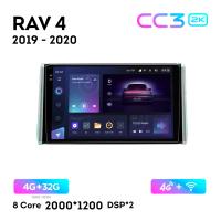 Teyes CC3 2К 10"  4/32 Гб 4G  для Toyota Rav 4 2019 - 2020 Тип 1