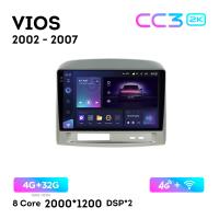 Teyes CC3 2К 9"  4/32 Гб 4G  для Toyota Vios 2002 - 2007