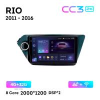 Teyes CC3 2К 9"  4/32 Гб 4G  для KIA Rio 2011-2016