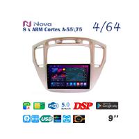 Nova Ts10  Qled  9" 4G  для Toyota Highlander Kluger 2000 - 2007 Тип 1