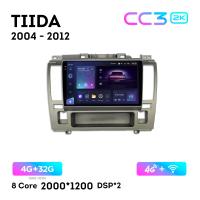 Teyes CC3 2К 9"  4/32 Гб 4G  для Nissan Tiida 2004 - 2012