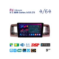 Nova Ts10  Qled  9" 4G  для Toyota Corolla 2001 - 2006 Тип 1