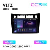 Teyes CC3 2К 9"  4/32 Гб 4G  для Toyota Vitz 2005 - 2010