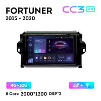 Teyes CC3 2К 9"  4/32 Гб 4G  для Toyota Fortuner 2015 - 2020