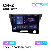 Teyes CC3 2К 9"  4/32 Гб 4G  для Honda CR-Z 2010 - 2017