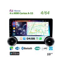 Автомагнитола  Nova A8 K  iPs 10.1 экран "  4/64 Gb  WiFi 