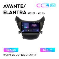 Teyes CC3 2К 9"  4/32 Гб 4G  для Hyundai Elantra Avante 2010 - 2013