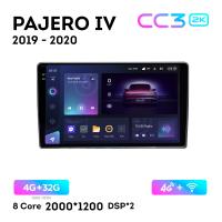 Teyes CC3 2К 9"  4/32 Гб 4G  для Mitsubishi Pajero IV 2019 - 2020